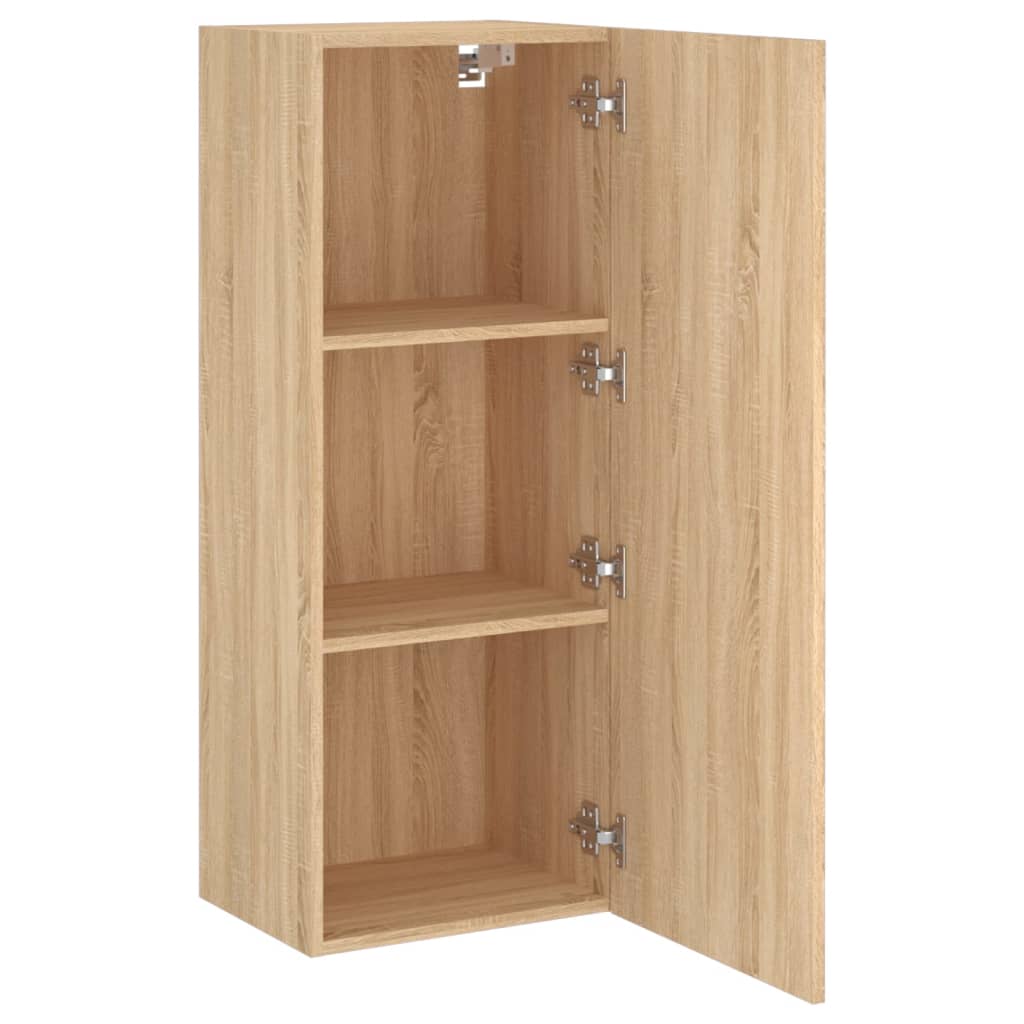 vidaXL Comodă TV de perete stejar sonoma 40,5x30x102 cm lemn prelucrat vidaXL Comodă TV de perete stejar sonoma 40,5x30x102 cm lemn prelucrat