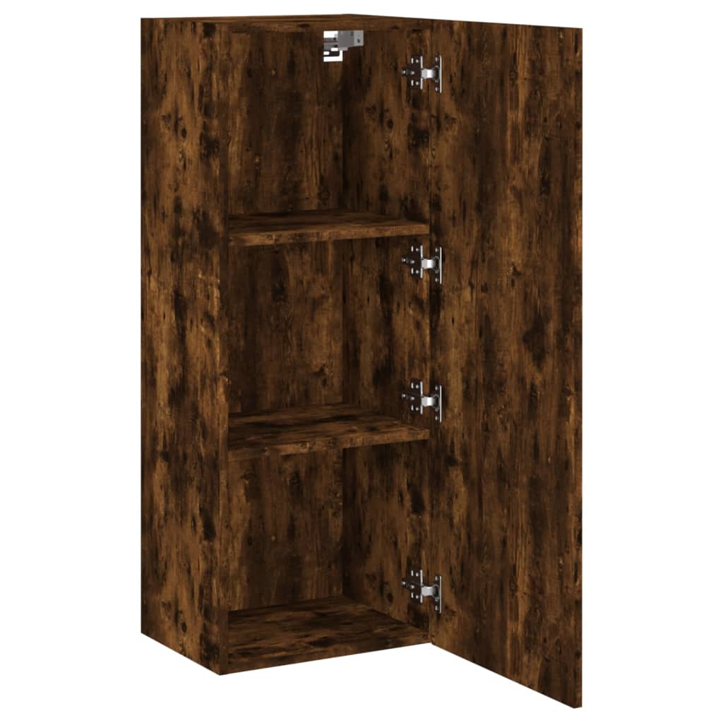 vidaXL Comodă TV de perete stejar fumuriu 40,5x30x102cm lemn prelucrat