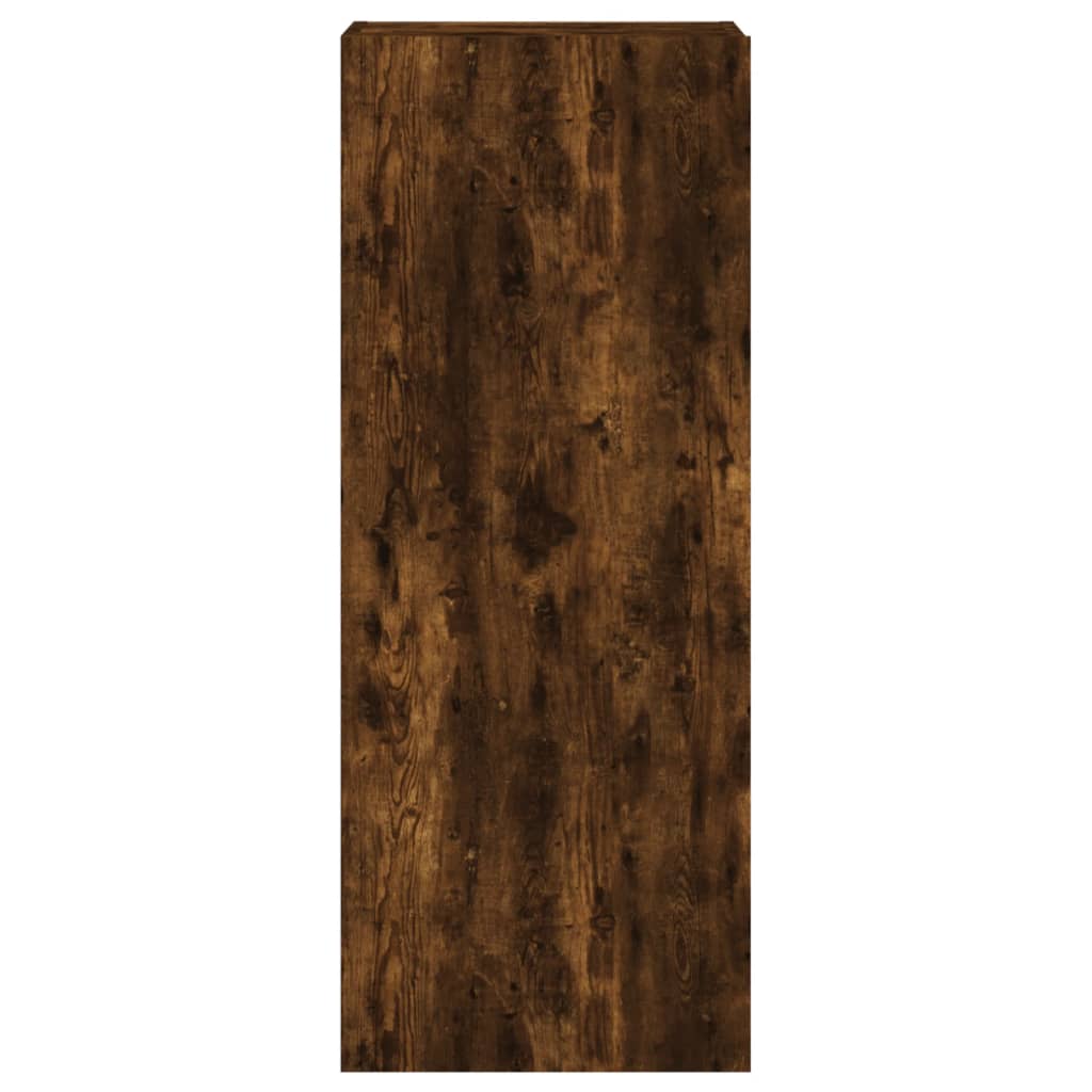 vidaXL Comodă TV de perete stejar fumuriu 40,5x30x102cm lemn prelucrat