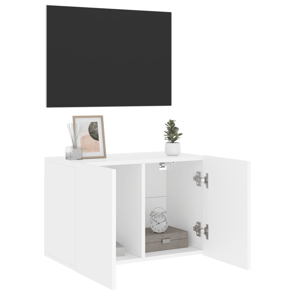 vidaXL Comodă TV de perete, alb, 60x30x41 cm vidaXL Comodă TV de perete, alb, 60x30x41 cm