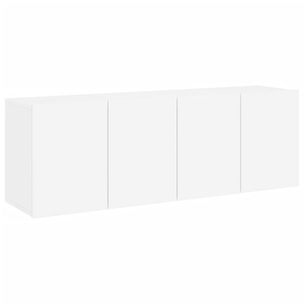 vidaXL Comodă TV de perete, 2 buc. alb, 60x30x41 cm