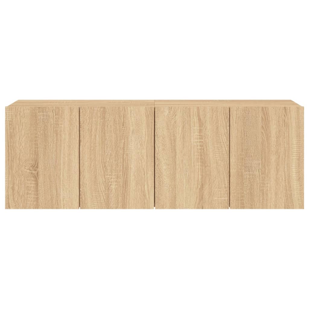 vidaXL Comodă TV de perete, 2 buc. stejar sonoma, 60x30x41 cm vidaXL Comodă TV de perete, 2 buc. stejar sonoma, 60x30x41 cm