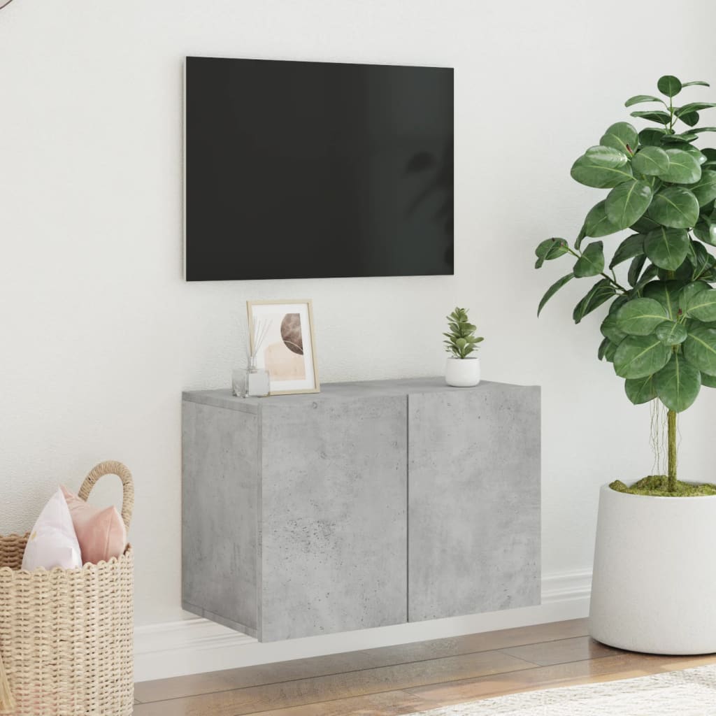 vidaXL Comodă TV de perete, gri beton, 60x30x41 cm vidaXL Comodă TV de perete, gri beton, 60x30x41 cm