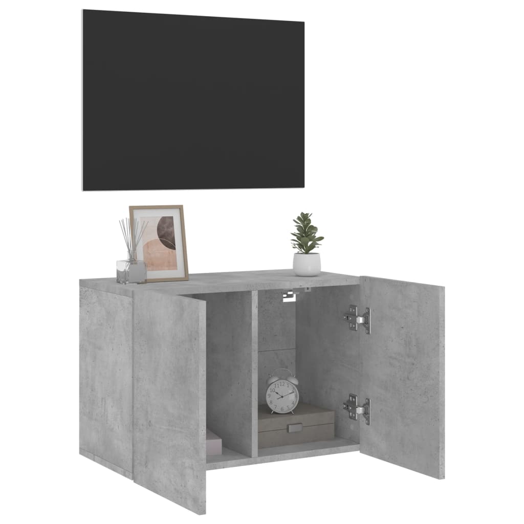 vidaXL Comodă TV de perete, gri beton, 60x30x41 cm vidaXL Comodă TV de perete, gri beton, 60x30x41 cm