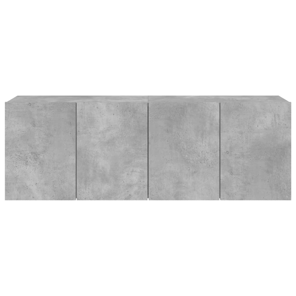 vidaXL Comodă TV de perete, 2 buc. gri beton, 60x30x41 cm