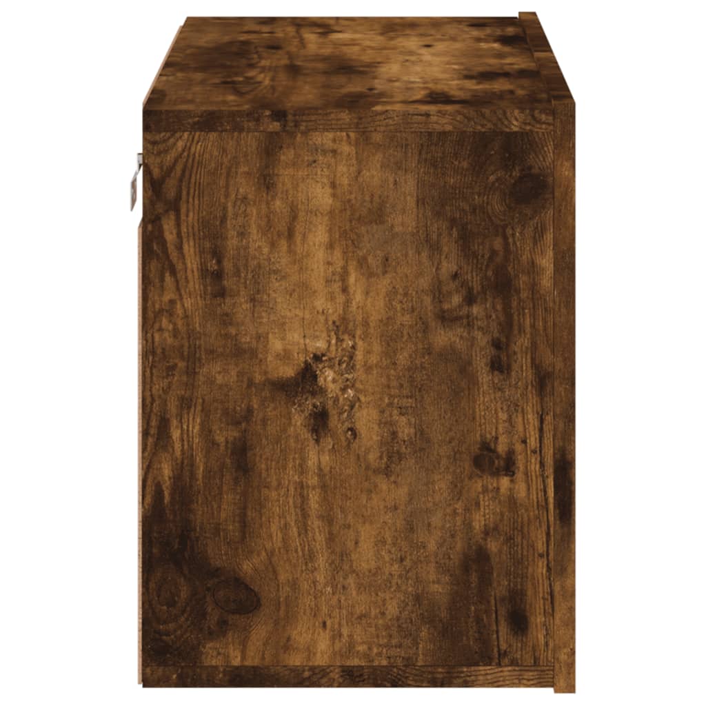 vidaXL Comodă TV de perete, stejar fumuriu, 60x30x41 cm