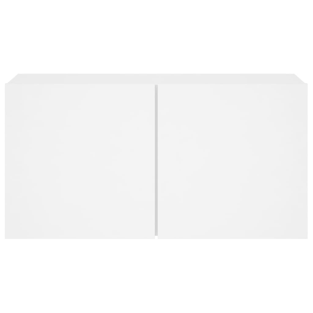vidaXL Comodă TV de perete, alb, 80x30x41 cm vidaXL Comodă TV de perete, alb, 80x30x41 cm