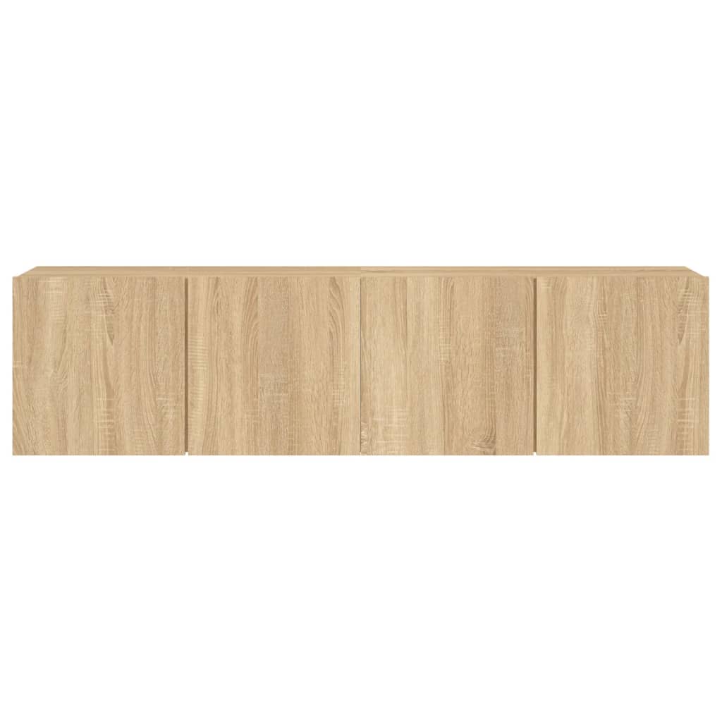 vidaXL Comodă TV de perete, 2 buc. stejar sonoma, 80x30x41 cm vidaXL Comodă TV de perete, 2 buc. stejar sonoma, 80x30x41 cm