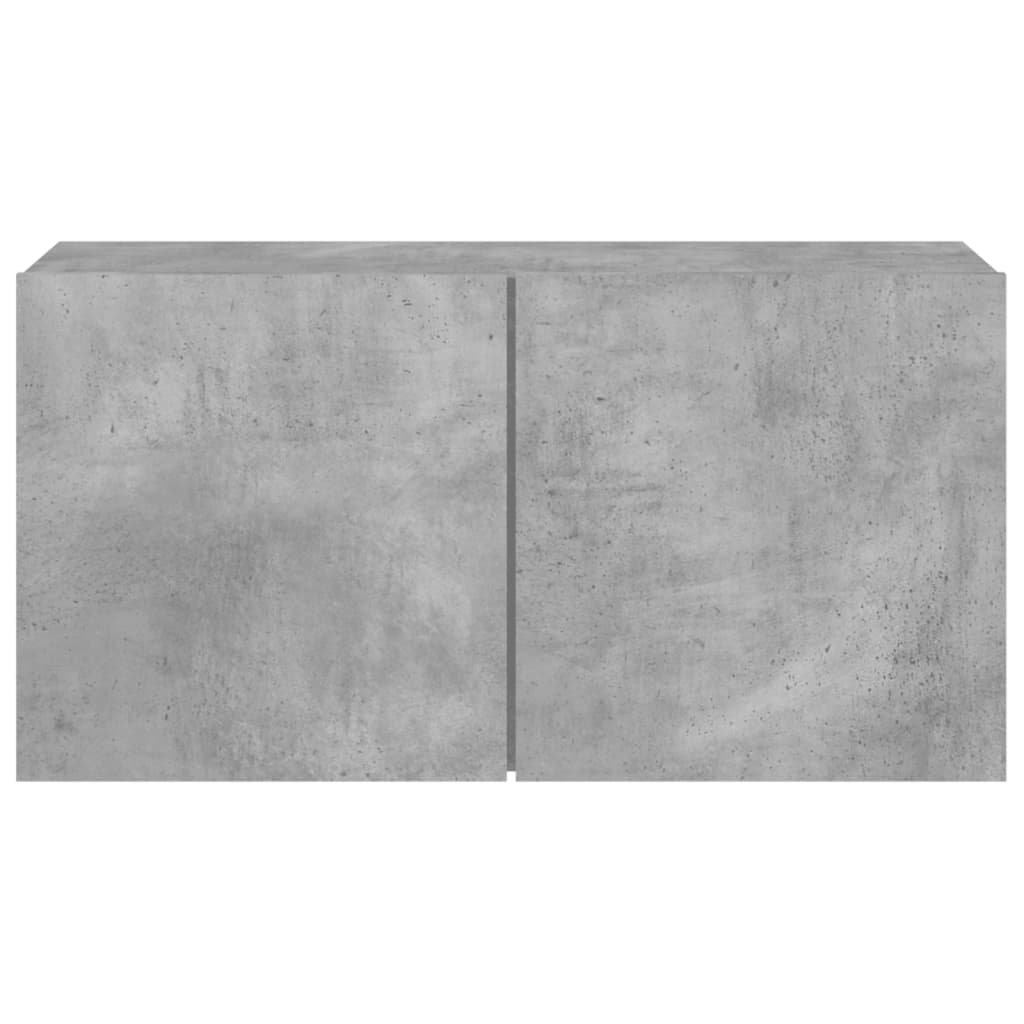 vidaXL Comodă TV de perete, gri beton, 80x30x41 cm