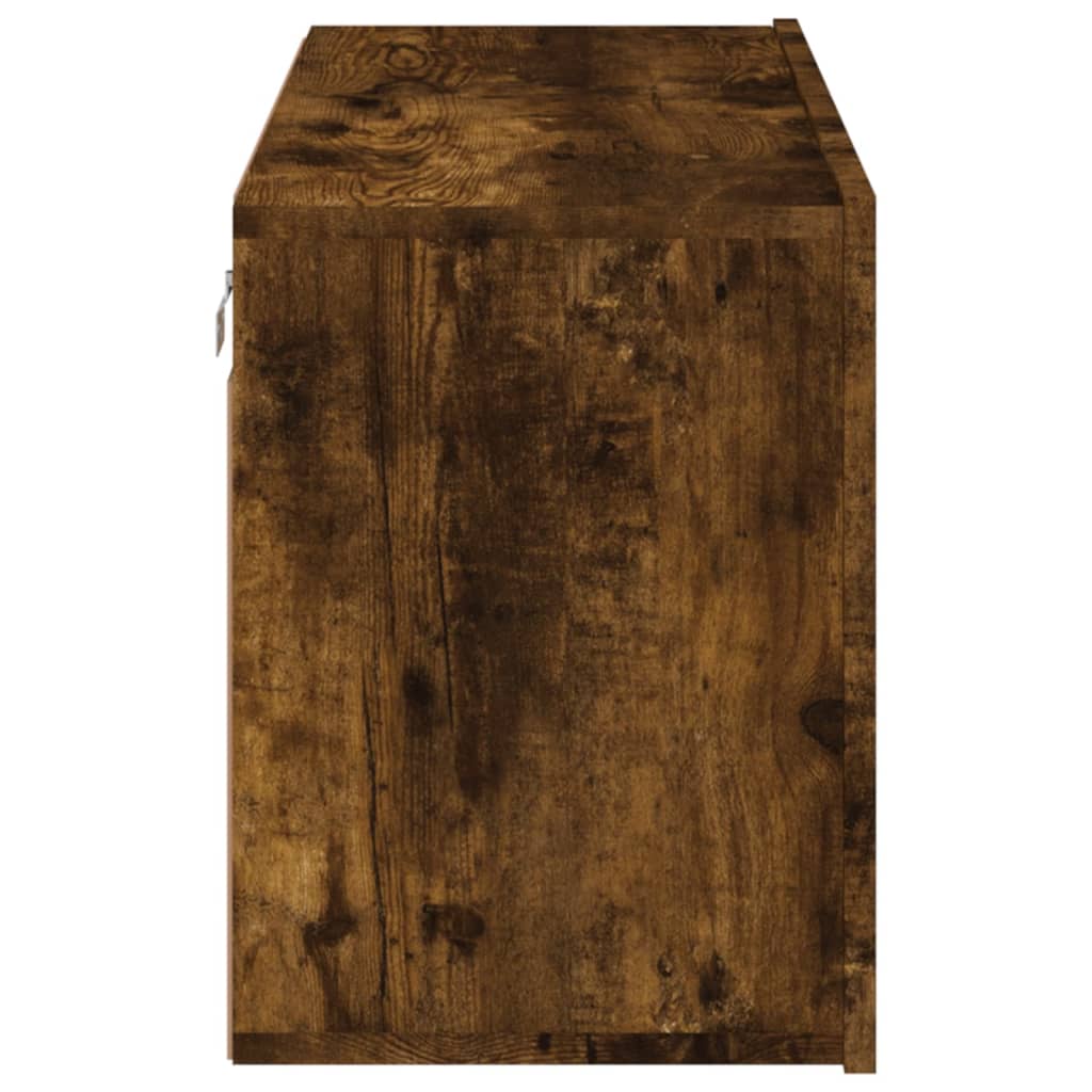 vidaXL Comodă TV de perete, stejar fumuriu, 80x30x41 cm