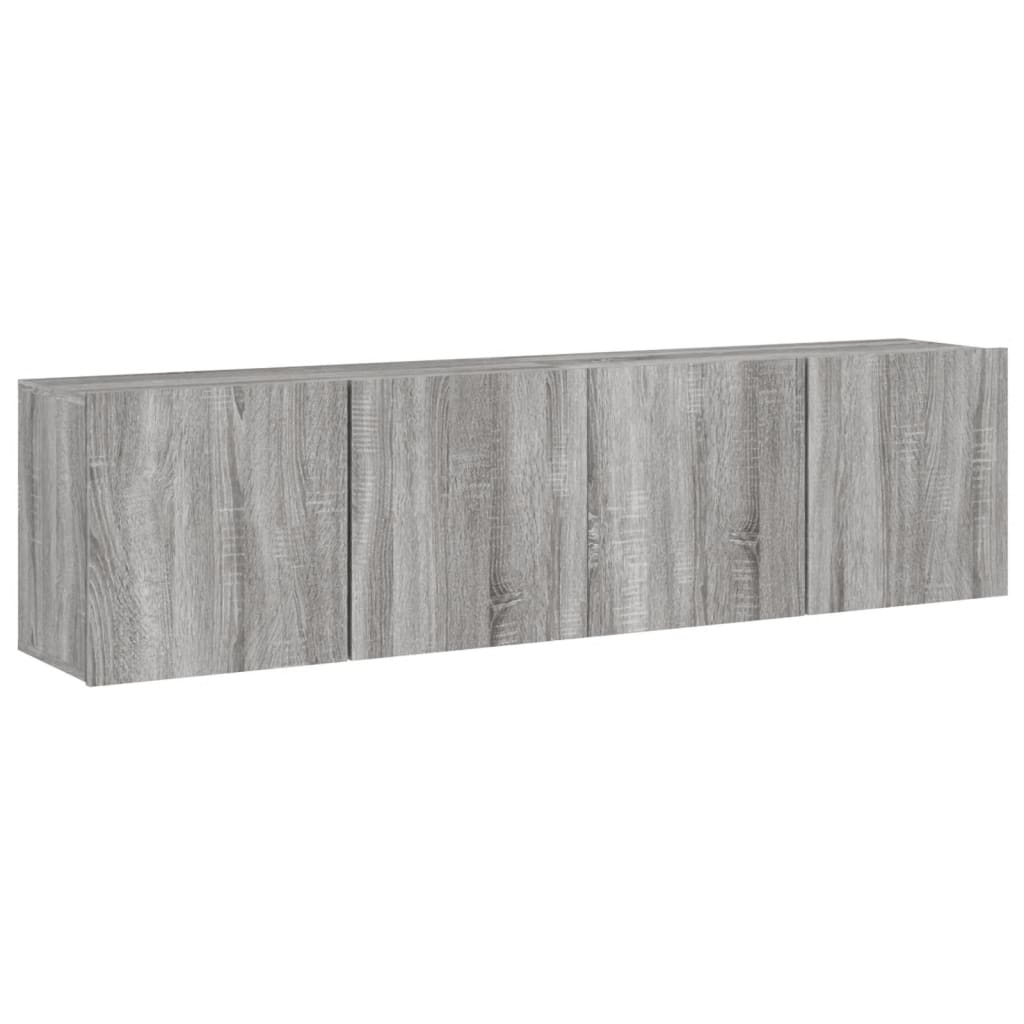 vidaXL Comodă TV de perete, 2 buc. gri sonoma, 80x30x41 cm vidaXL Comodă TV de perete, 2 buc. gri sonoma, 80x30x41 cm