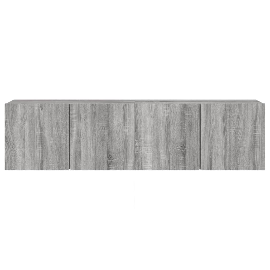 vidaXL Comodă TV de perete, 2 buc. gri sonoma, 80x30x41 cm vidaXL Comodă TV de perete, 2 buc. gri sonoma, 80x30x41 cm