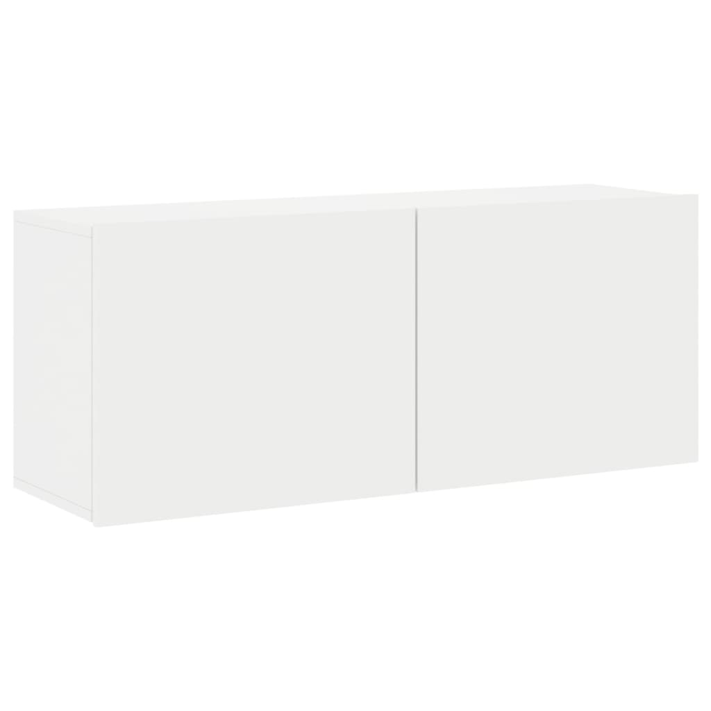vidaXL Comodă TV de perete, alb, 100x30x41 cm