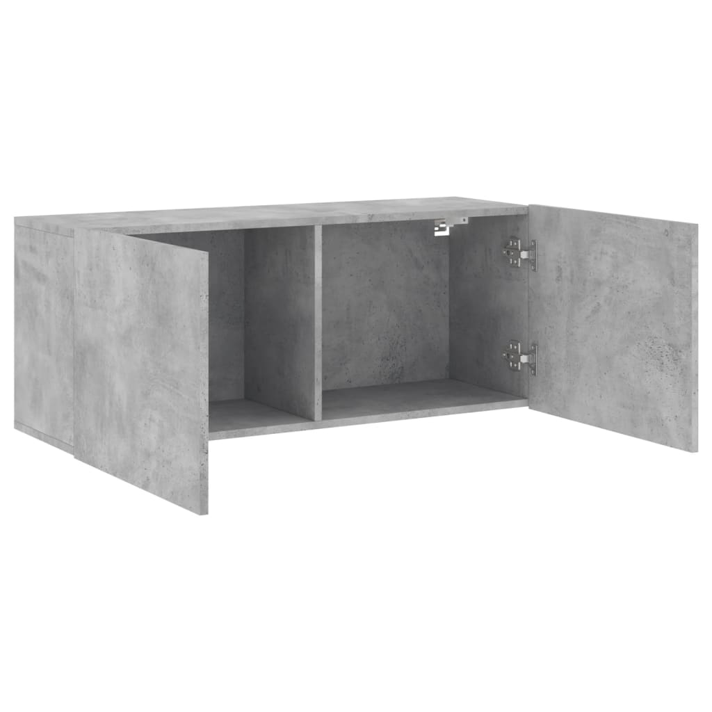 vidaXL Comodă TV de perete, gri beton, 100x30x41 cm vidaXL Comodă TV de perete, gri beton, 100x30x41 cm