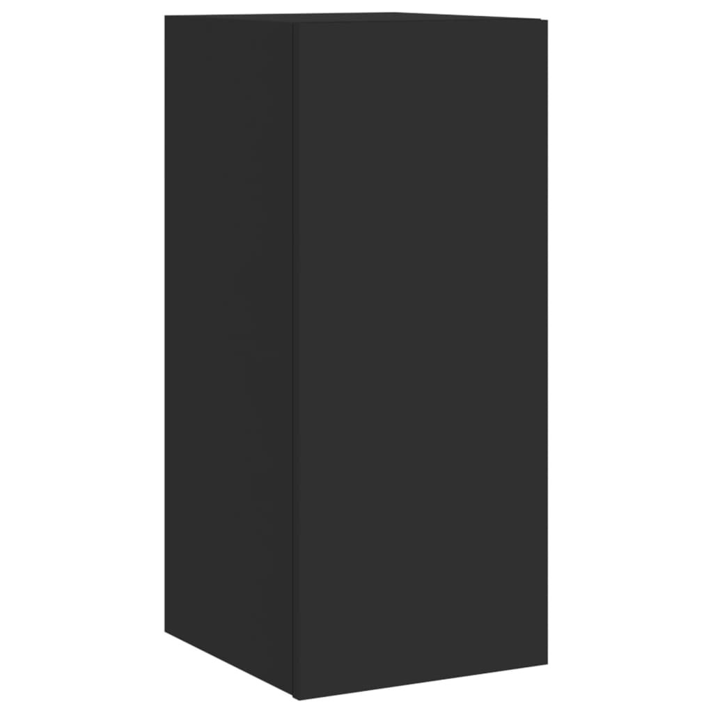 vidaXL Comodă TV de perete cu lumini LED, negru, 30,5x35x70 cm vidaXL Comodă TV de perete cu lumini LED, negru, 30,5x35x70 cm