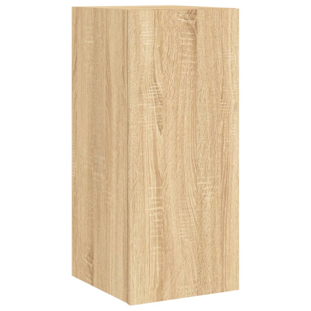 vidaXL Comodă TV de perete cu LED, 2 buc. stejar sonoma, 30,5x35x70 cm vidaXL Comodă TV de perete cu LED, 2 buc. stejar sonoma, 30,5x35x70 cm