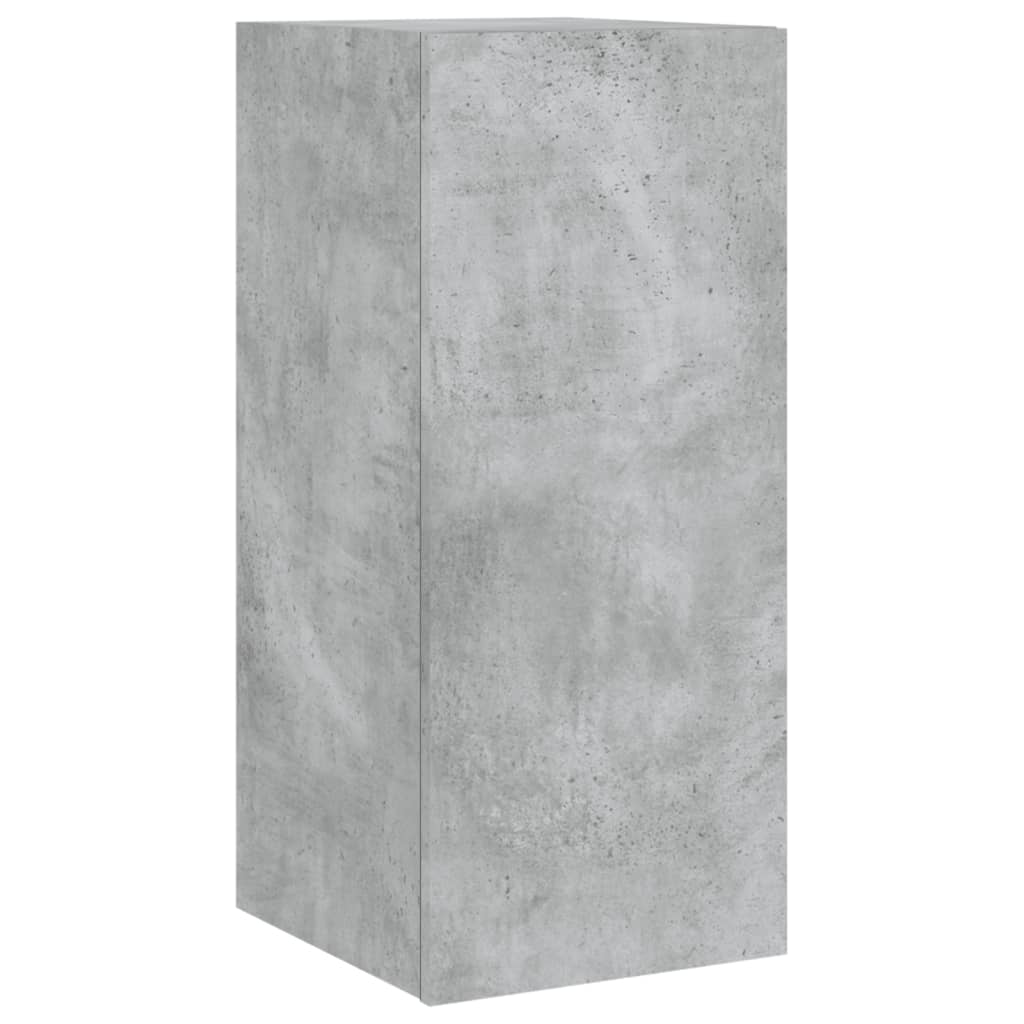 vidaXL Comodă TV de perete cu lumini LED, gri beton, 30,5x35x70 cm vidaXL Comodă TV de perete cu lumini LED, gri beton, 30,5x35x70 cm