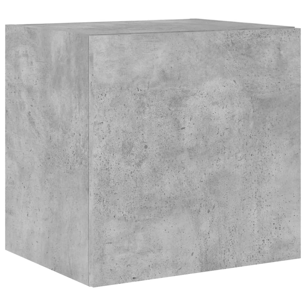 vidaXL Comodă TV de perete cu lumini LED, gri beton, 40,5x35x40 cm vidaXL Comodă TV de perete cu lumini LED, gri beton, 40,5x35x40 cm