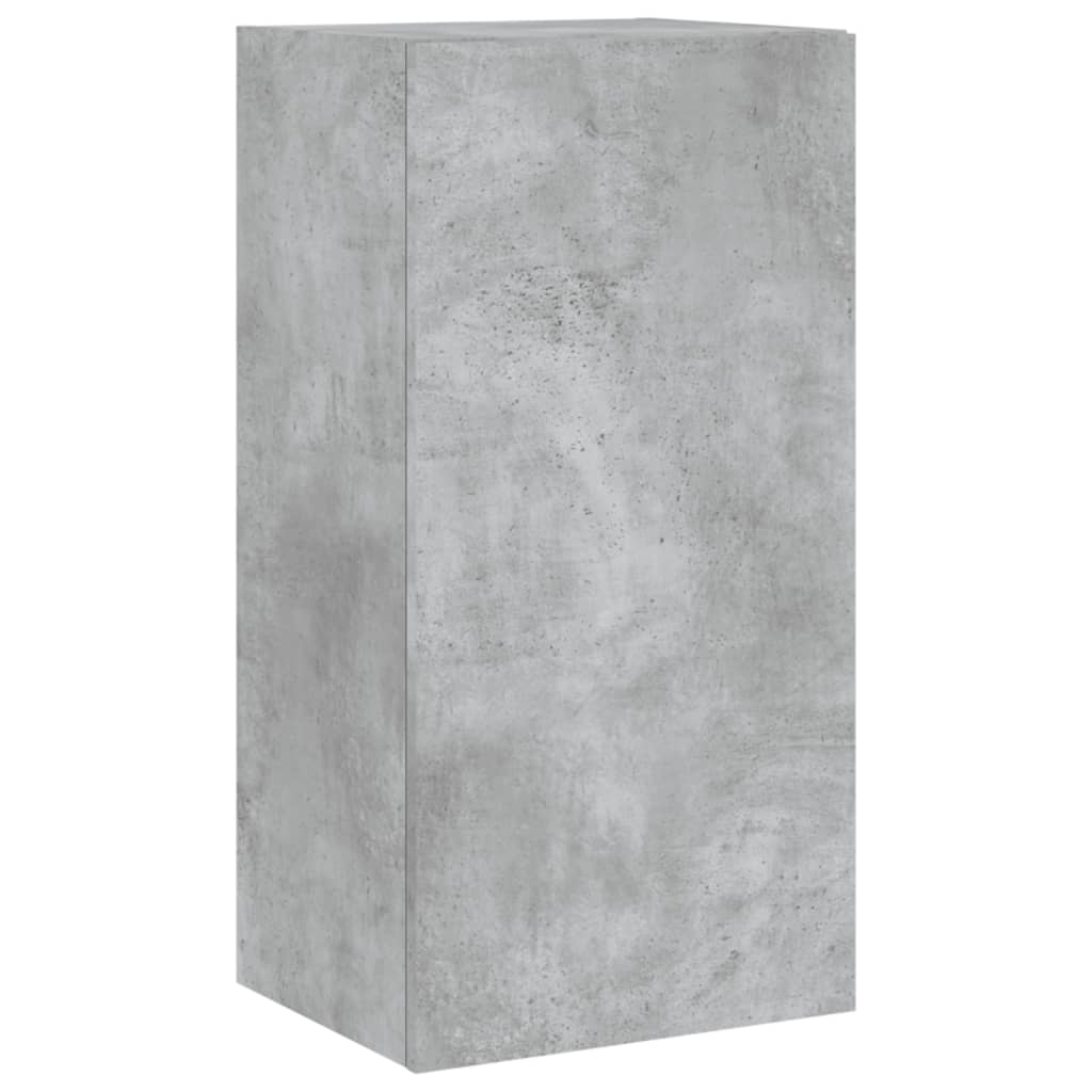 vidaXL Comodă TV de perete cu lumini LED, gri beton, 40,5x35x80 cm vidaXL Comodă TV de perete cu lumini LED, gri beton, 40,5x35x80 cm