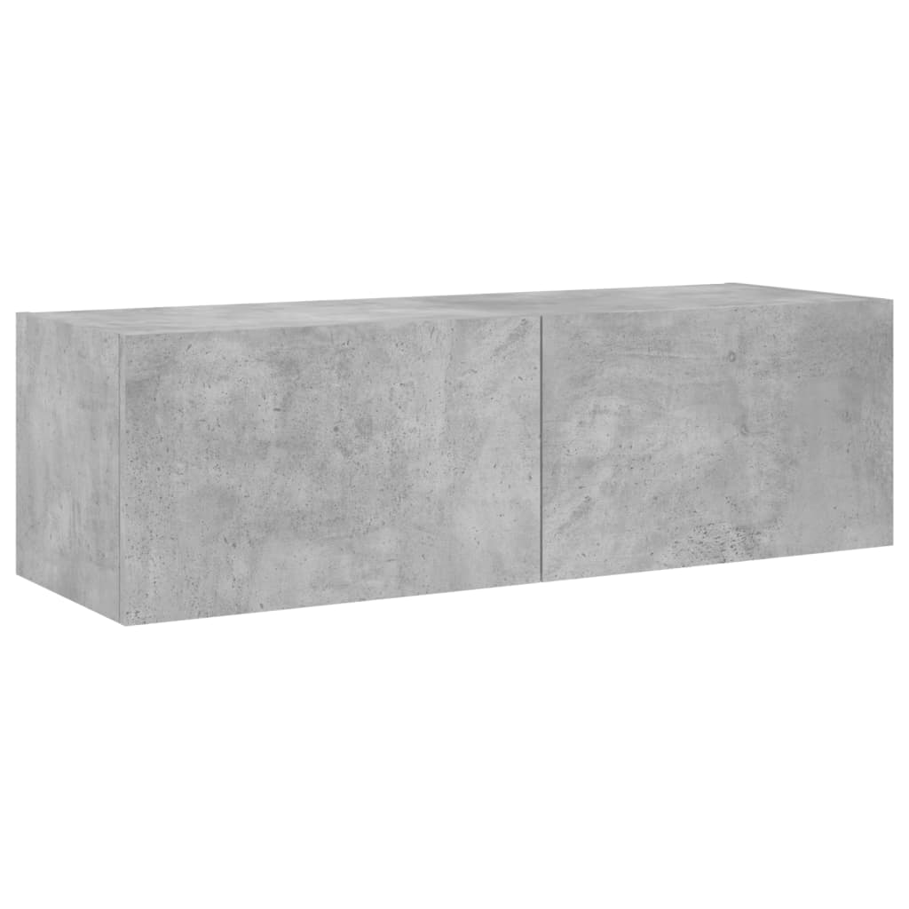 vidaXL Comodă TV de perete cu lumini LED, gri beton, 100x35x31 cm vidaXL Comodă TV de perete cu lumini LED, gri beton, 100x35x31 cm