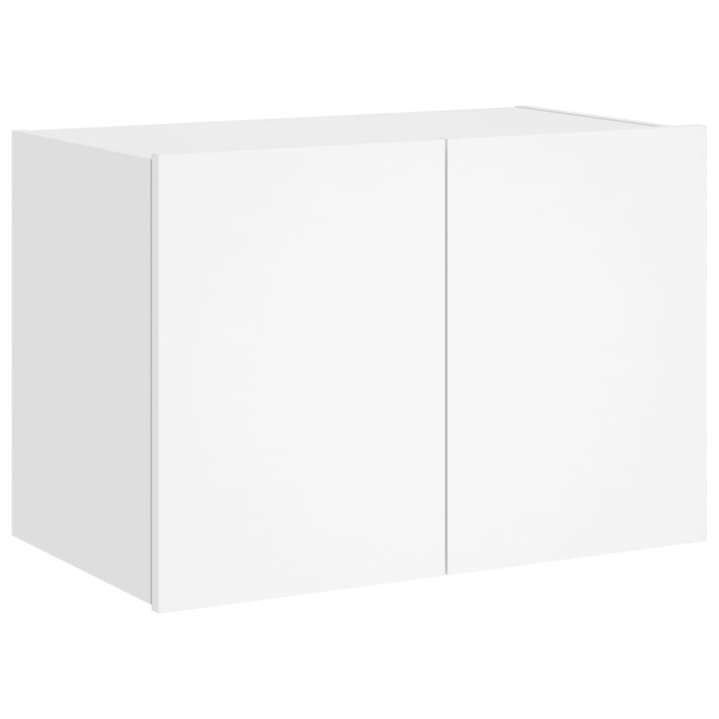 vidaXL Comodă TV de perete cu lumini LED, alb, 60x35x41 cm vidaXL Comodă TV de perete cu lumini LED, alb, 60x35x41 cm