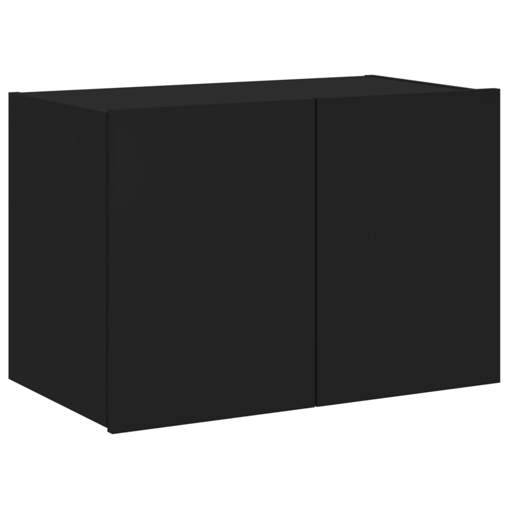 vidaXL Comodă TV de perete cu lumini LED, negru, 60x35x41 cm vidaXL Comodă TV de perete cu lumini LED, negru, 60x35x41 cm