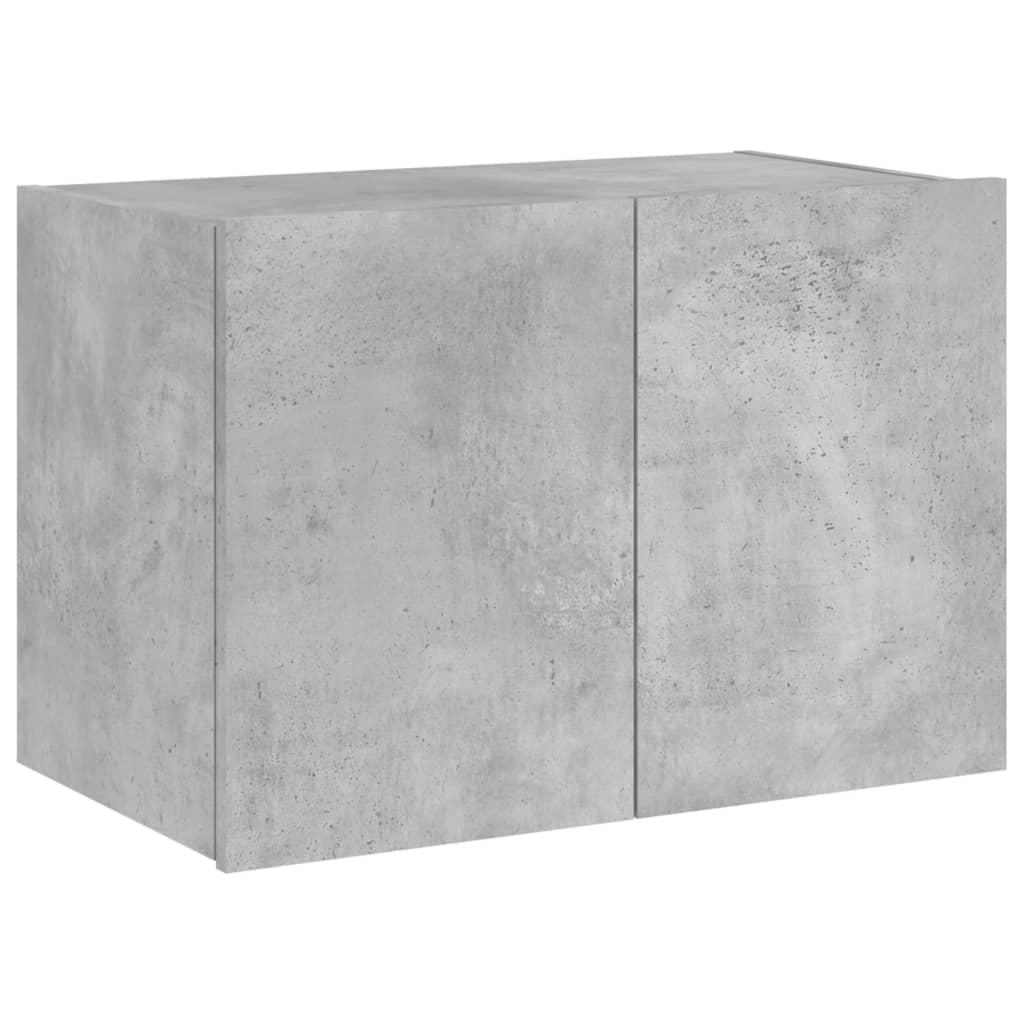 vidaXL Comodă TV de perete cu lumini LED, gri beton, 60x35x41 cm vidaXL Comodă TV de perete cu lumini LED, gri beton, 60x35x41 cm