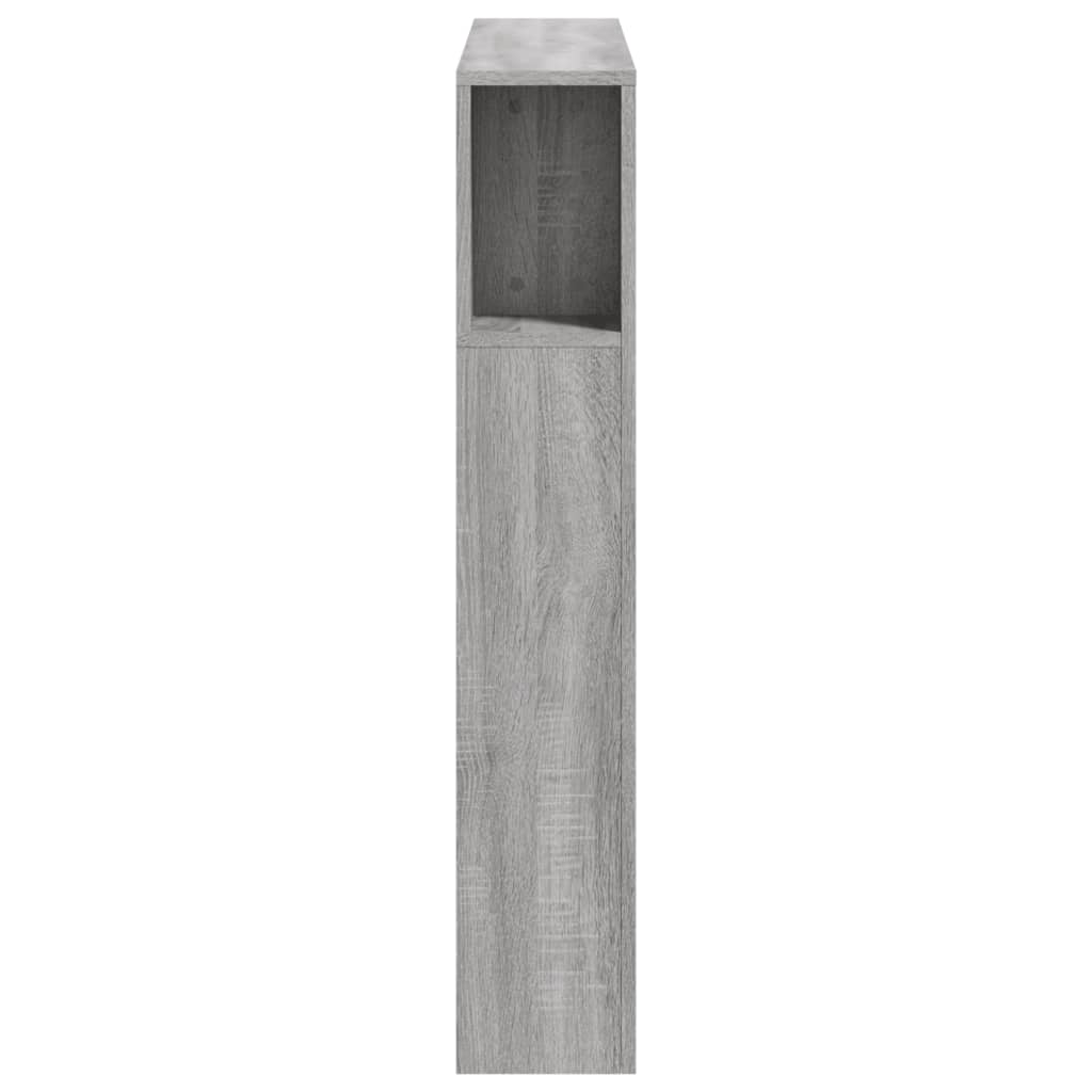 vidaXL Tăblie de pat cu LED, gri sonoma, 100x18,5x103,5 cm, lemn vidaXL Tăblie de pat cu LED, gri sonoma, 100x18,5x103,5 cm, lemn