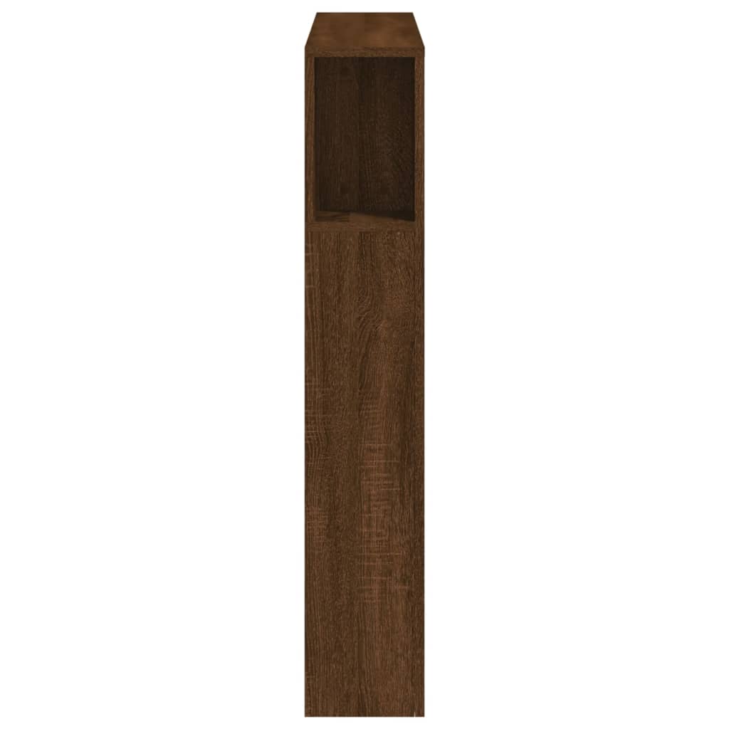 vidaXL Tăblie de pat cu LED, stejar maro, 100x18,5x103,5 cm, lemn vidaXL Tăblie de pat cu LED, stejar maro, 100x18,5x103,5 cm, lemn
