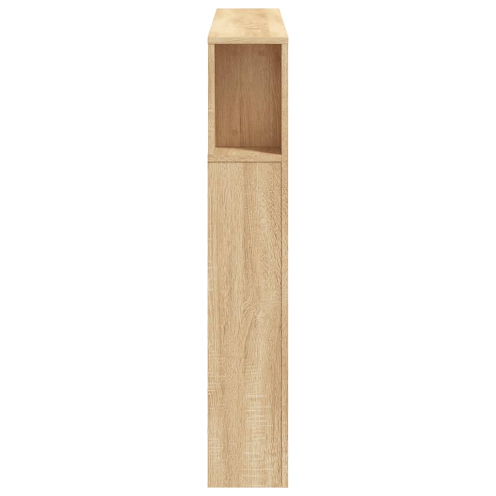 vidaXL Tăblie de pat cu LED, stejar sonoma, 120x18,5x103,5 cm, lemn