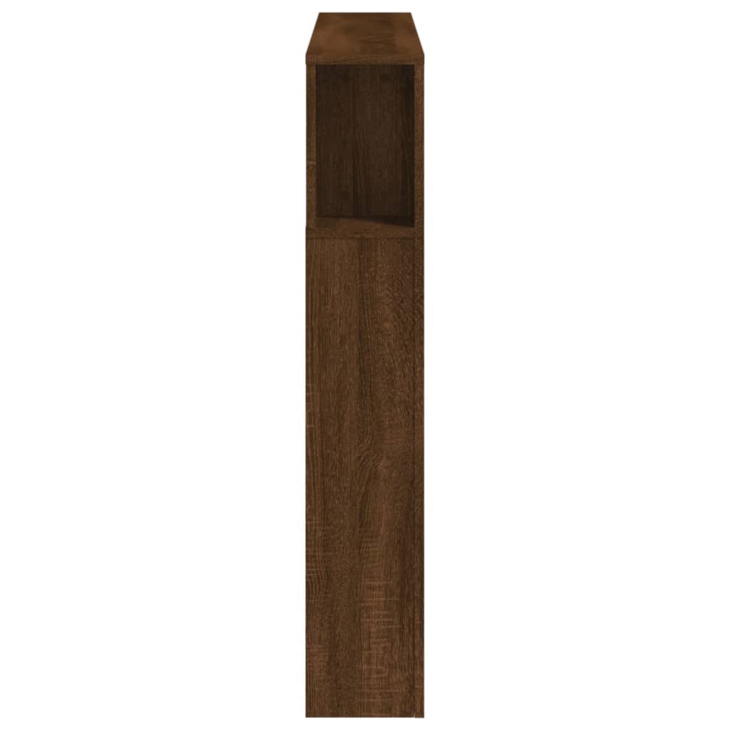vidaXL Tăblie de pat cu LED, stejar maro, 120x18,5x103,5 cm, lemn