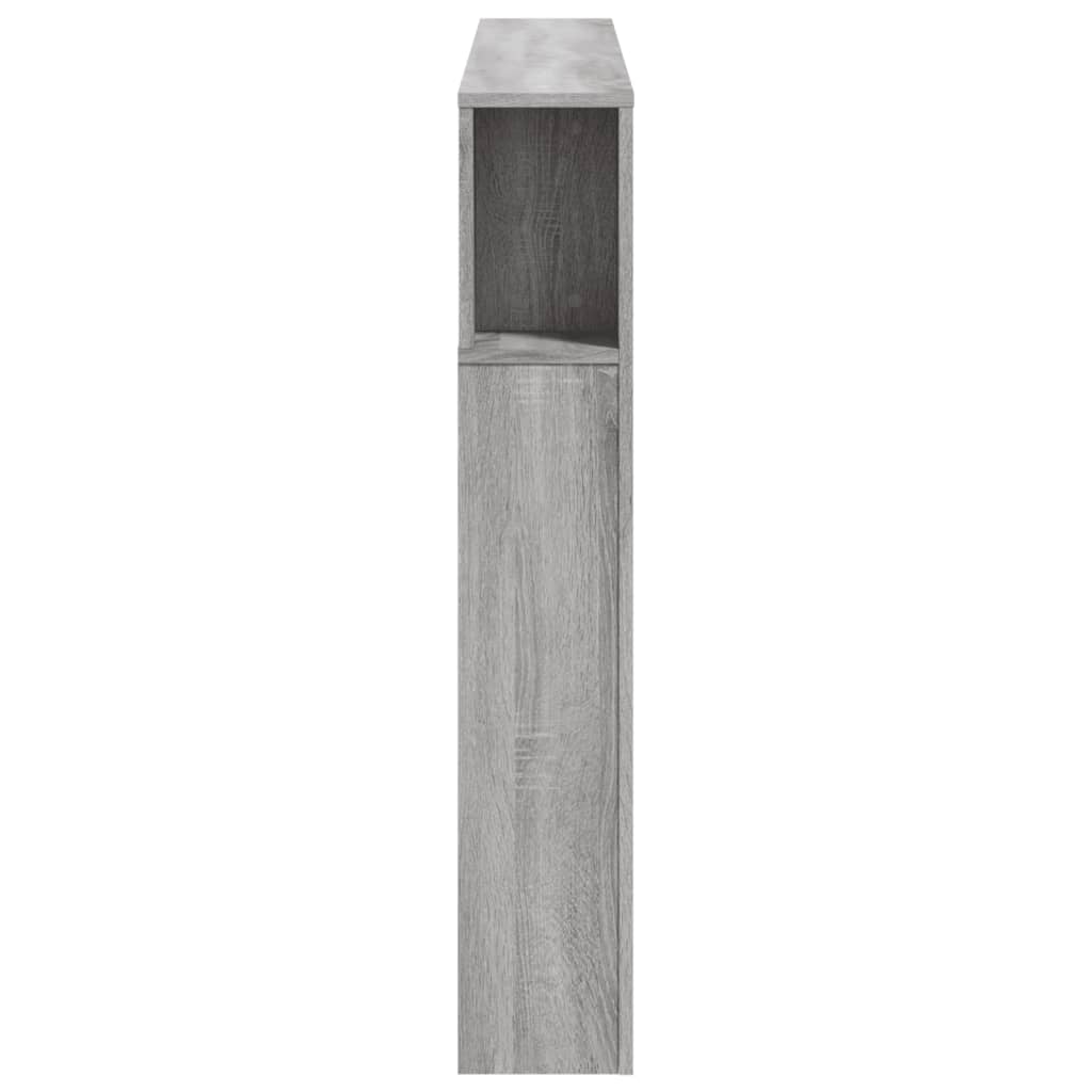 vidaXL Tăblie de pat cu LED, gri sonoma, 140x18,5x103,5 cm, lemn vidaXL Tăblie de pat cu LED, gri sonoma, 140x18,5x103,5 cm, lemn