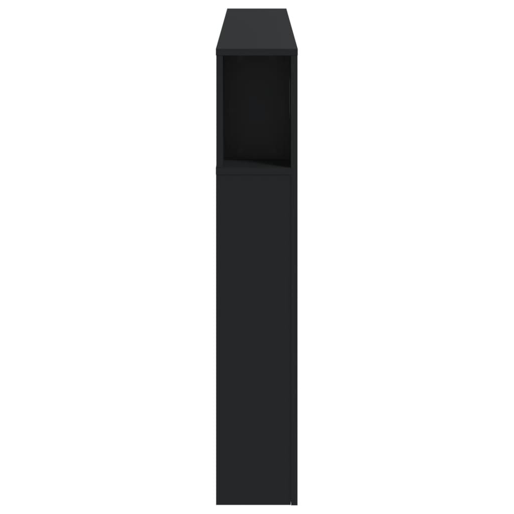vidaXL Tăblie de pat cu LED, negru, 160x18,5x103,5 cm, lemn vidaXL Tăblie de pat cu LED, negru, 160x18,5x103,5 cm, lemn