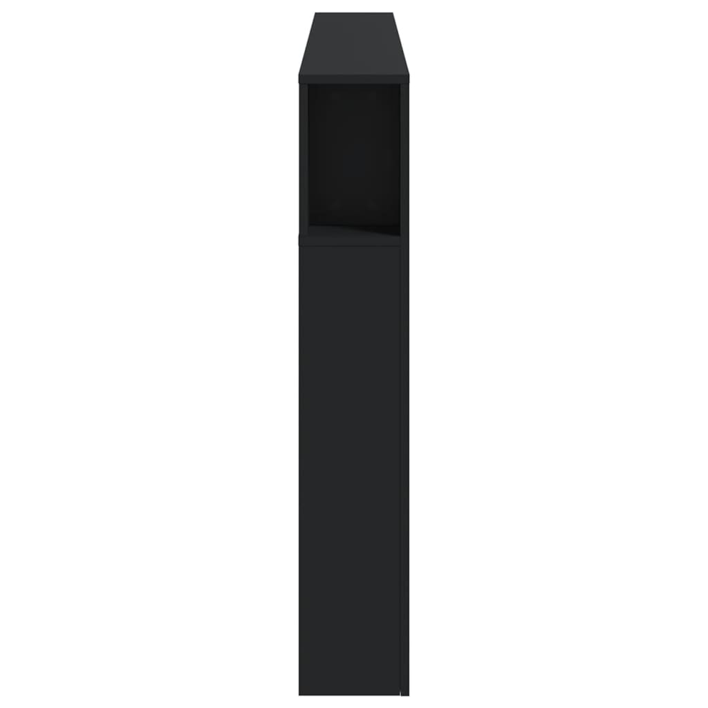 vidaXL Tăblie de pat cu LED, negru, 180x18,5x103,5 cm, lemn vidaXL Tăblie de pat cu LED, negru, 180x18,5x103,5 cm, lemn