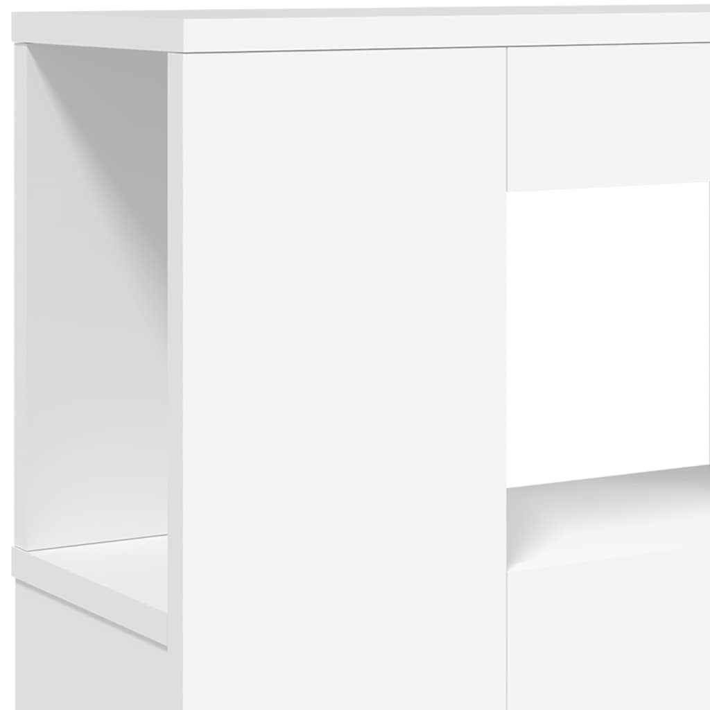 vidaXL Tăblie de pat cu LED, alb, 200x18,5x103,5 cm, lemn prelucrat vidaXL Tăblie de pat cu LED, alb, 200x18,5x103,5 cm, lemn prelucrat