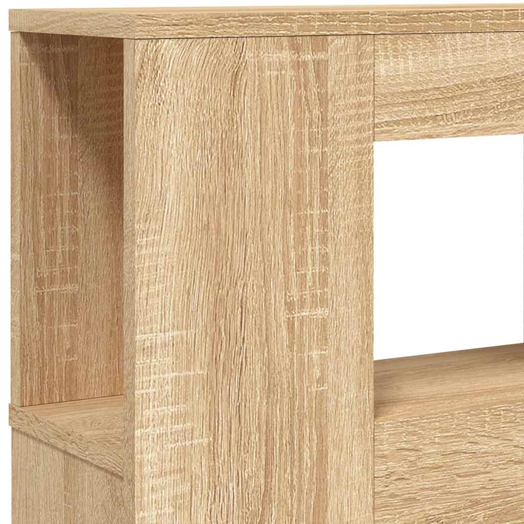 vidaXL Tăblie de pat cu LED, stejar sonoma, 200x18,5x103,5 cm, lemn