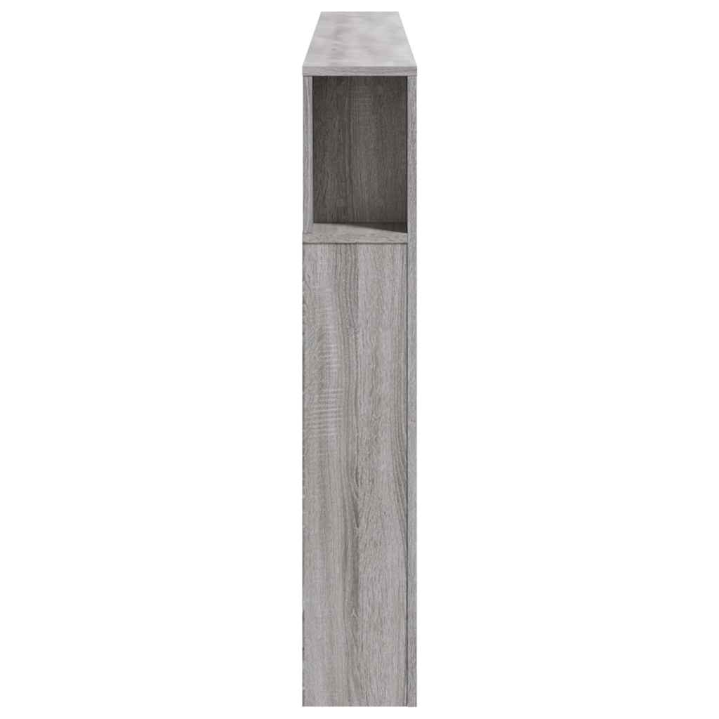 vidaXL Tăblie de pat cu LED gri sonoma 200x18,5x103,5cm lemn prelucrat vidaXL Tăblie de pat cu LED gri sonoma 200x18,5x103,5cm lemn prelucrat