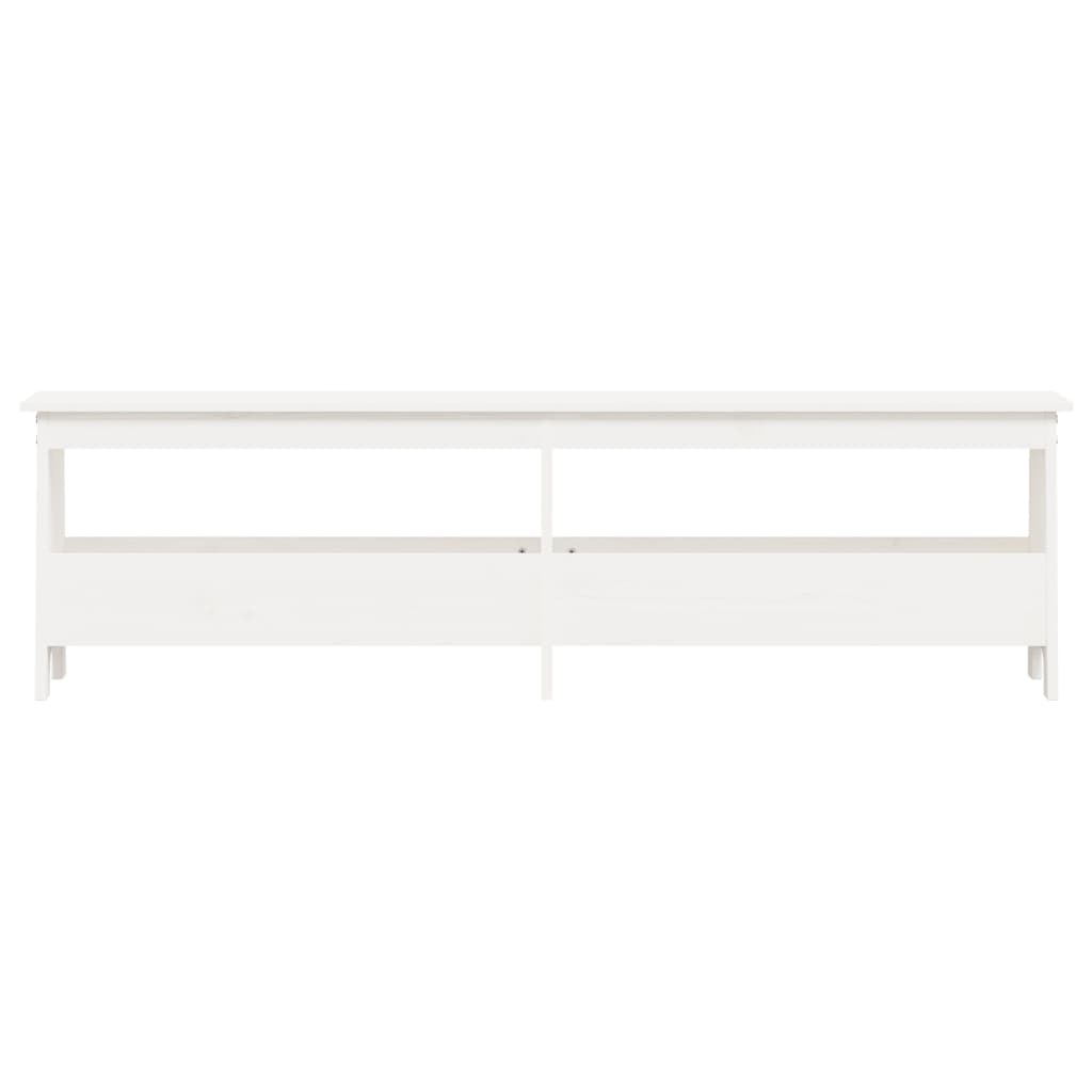 vidaXL Bancă de hol, alb, 160x28x45 cm, lemn masiv de pin
