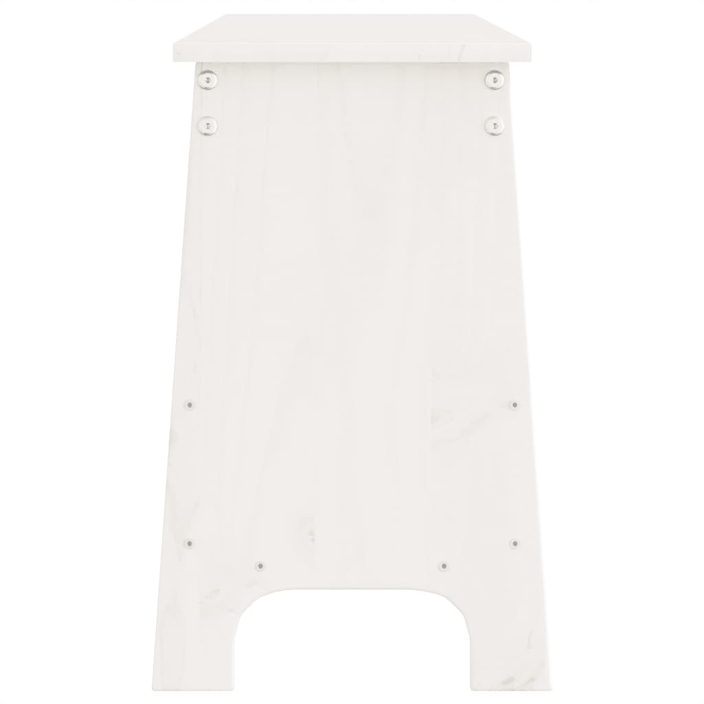 vidaXL Bancă de hol, alb, 160x28x45 cm, lemn masiv de pin