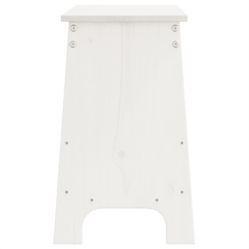 vidaXL Bancă de hol, albă, 100x28x45 cm, lemn masiv de pin
