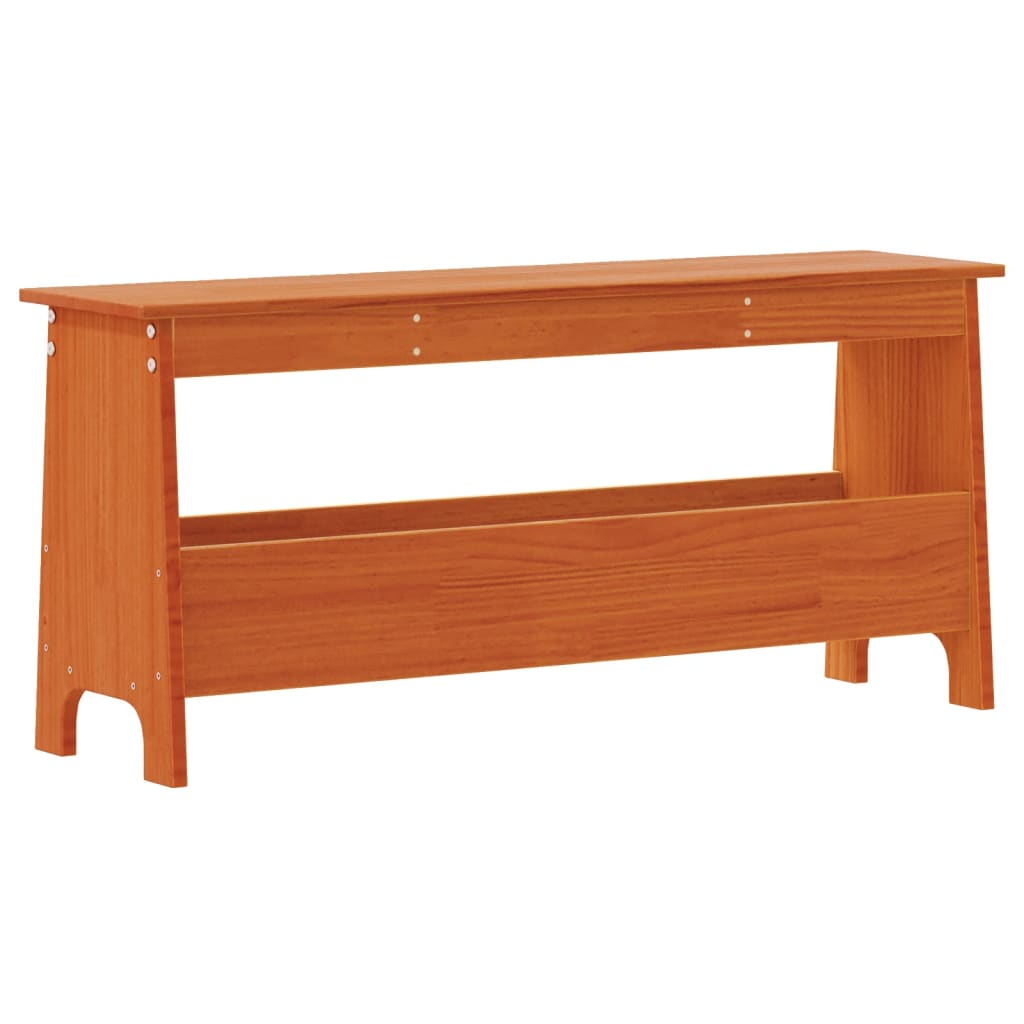 vidaXL Bancă de hol, maro ceruit, 100x28x45 cm, lemn masiv de pin vidaXL Bancă de hol, maro ceruit, 100x28x45 cm, lemn masiv de pin
