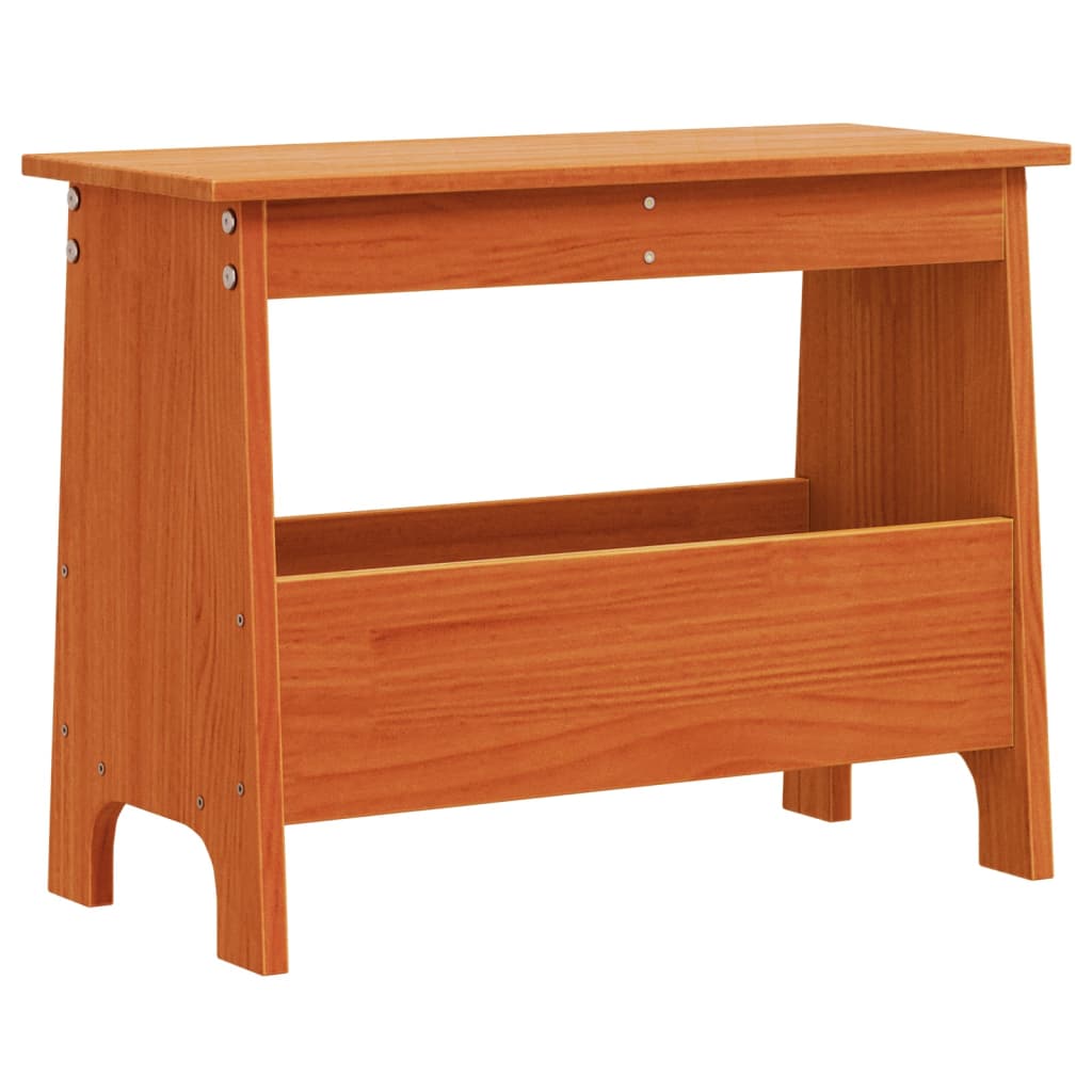 vidaXL Bancă de hol, maro ceruit, 60x28x45 cm, lemn masiv de pin vidaXL Bancă de hol, maro ceruit, 60x28x45 cm, lemn masiv de pin