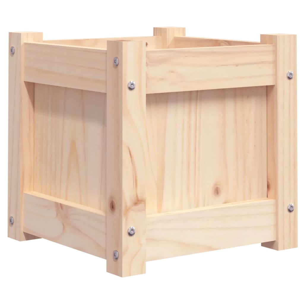 vidaXL Jardinieră de grădină, 31x31x31 cm, lemn masiv de pin vidaXL Jardinieră de grădină, 31x31x31 cm, lemn masiv de pin