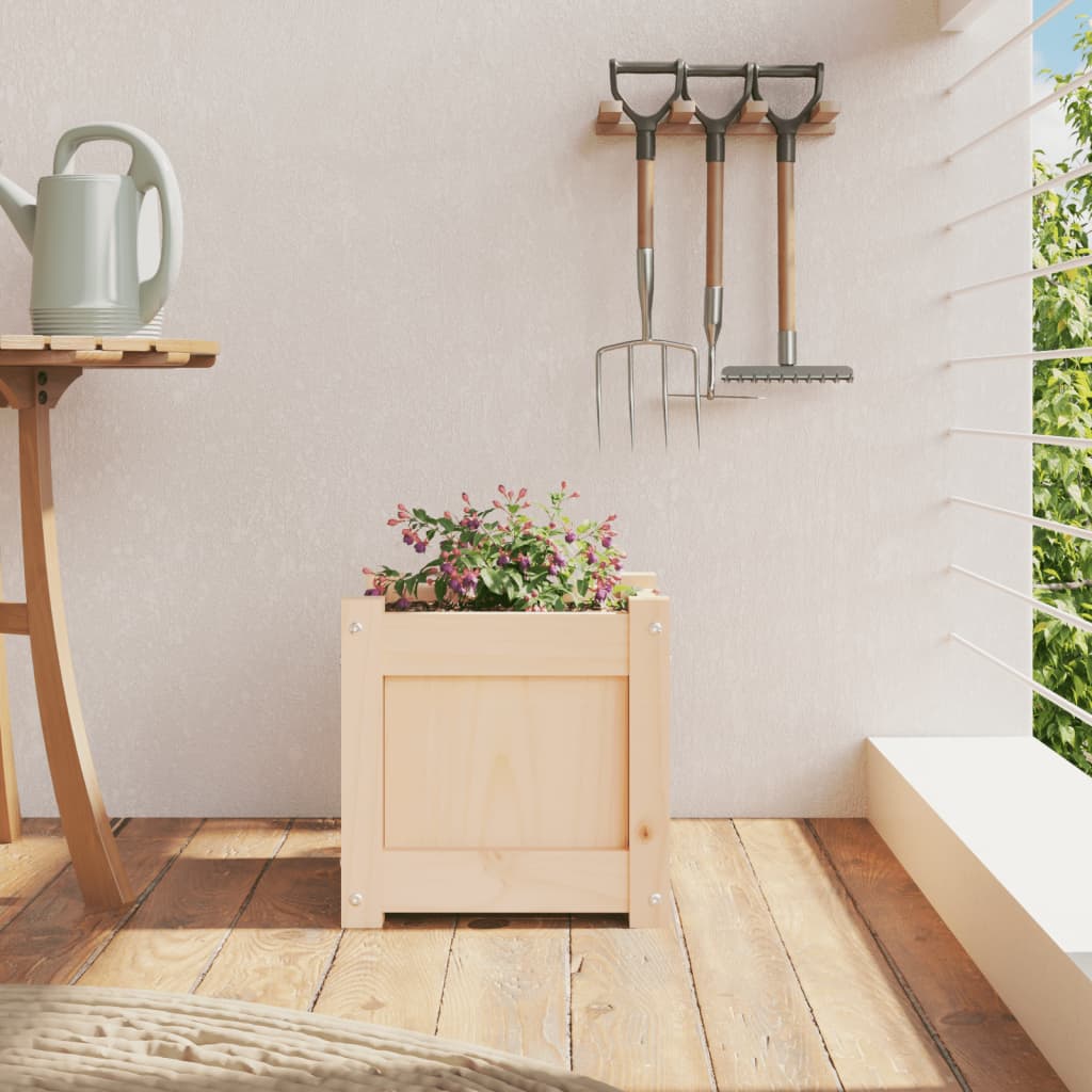 vidaXL Jardinieră de grădină, 31x31x31 cm, lemn masiv de pin vidaXL Jardinieră de grădină, 31x31x31 cm, lemn masiv de pin