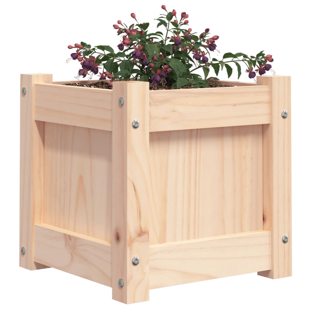vidaXL Jardinieră de grădină, 31x31x31 cm, lemn masiv de pin vidaXL Jardinieră de grădină, 31x31x31 cm, lemn masiv de pin