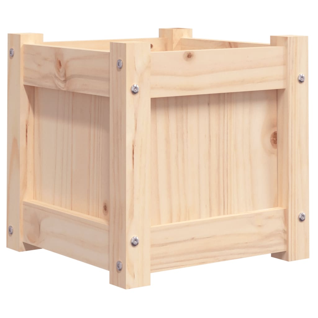 vidaXL Jardinieră de grădină, 31x31x31 cm, lemn masiv de pin vidaXL Jardinieră de grădină, 31x31x31 cm, lemn masiv de pin