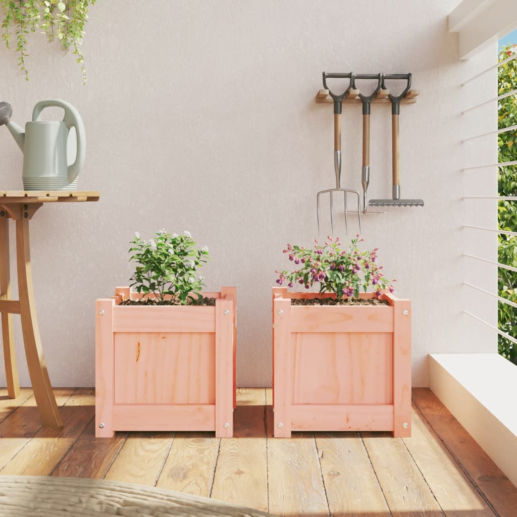 vidaXL Jardiniere de grădină, 2 buc., lemn masiv douglas vidaXL Jardiniere de grădină, 2 buc., lemn masiv douglas