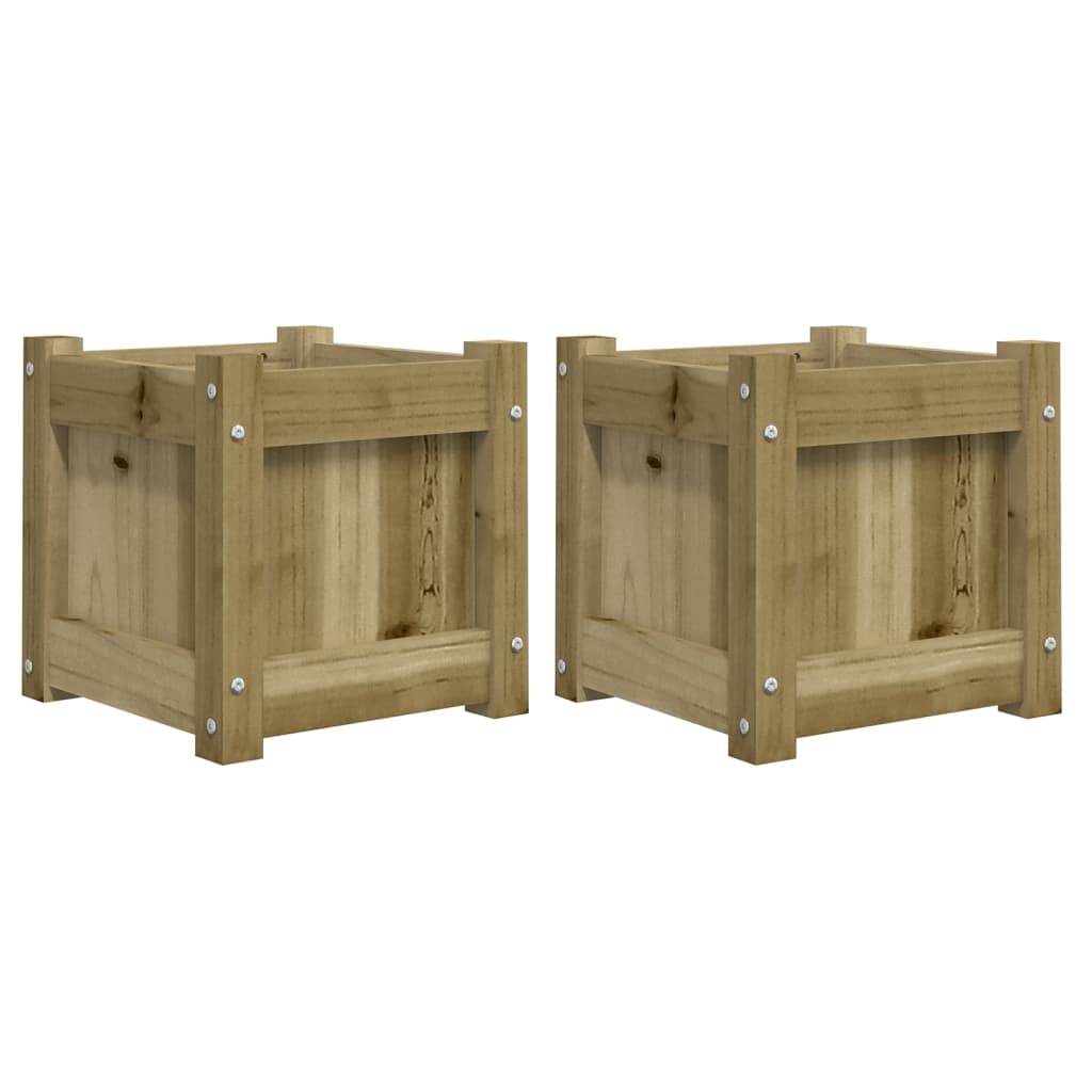 vidaXL Jardiniere de gradina , 2 buc., lemn de pin impregnat vidaXL Jardiniere de gradina , 2 buc., lemn de pin impregnat