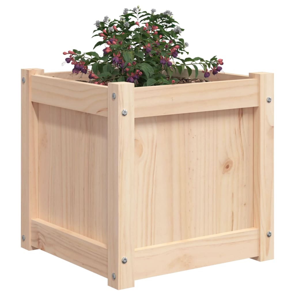 vidaXL Jardinieră de grădină, 40x40x40 cm, lemn masiv de pin vidaXL Jardinieră de grădină, 40x40x40 cm, lemn masiv de pin