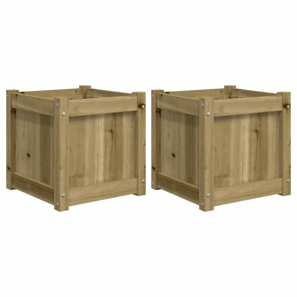 vidaXL Jardiniere de gradina , 2 buc., lemn de pin impregnat vidaXL Jardiniere de gradina , 2 buc., lemn de pin impregnat